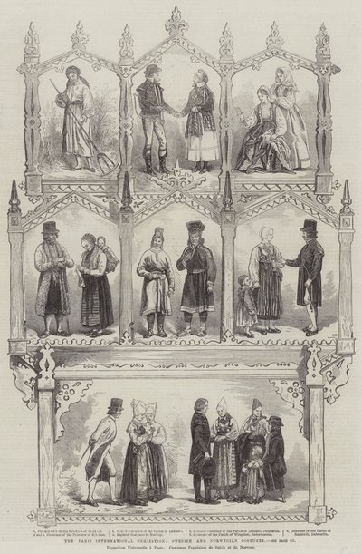 The Paris International Exhibition, Swedish and Norwegian Costumes by Jules Pelcoq